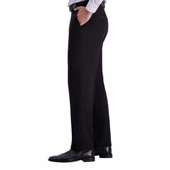 Men's Haggar Comfort Performance Straight Fit Dress Pants Black 40x30 NWT - Picture 2 of 7